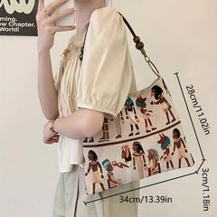 Boho Canvas Shoulder Bag Retro Large Handbag