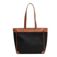 Large Capacity Nylon Tote Bag Colorblock Shoulder Bag