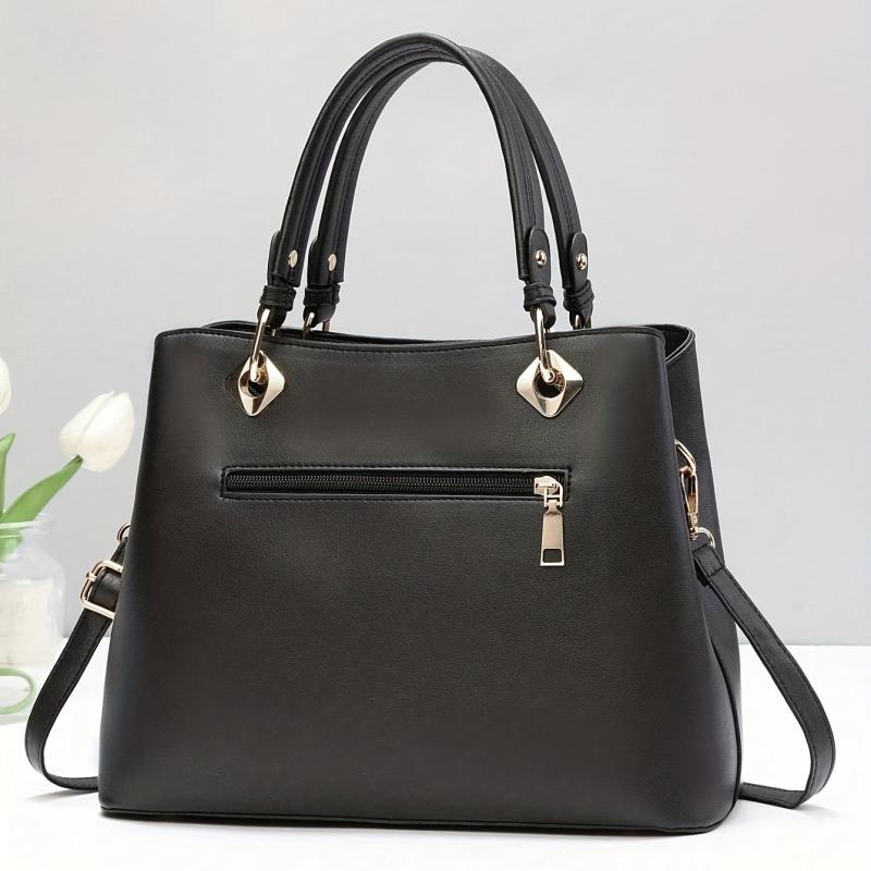 Large Capacity Tote Bag Casual Top Handle Handbag With Heart Pendant