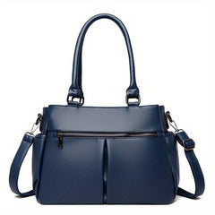 Classic Solid Tote Bag All Match Shoulder Bag Women's Minimalist Handbag