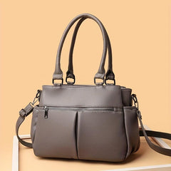 Classic Solid Tote Bag All Match Shoulder Bag Women's Minimalist Handbag