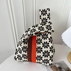 Snowflake Pattern Crochet Bag Knitted Tote Handbags Women's Vest