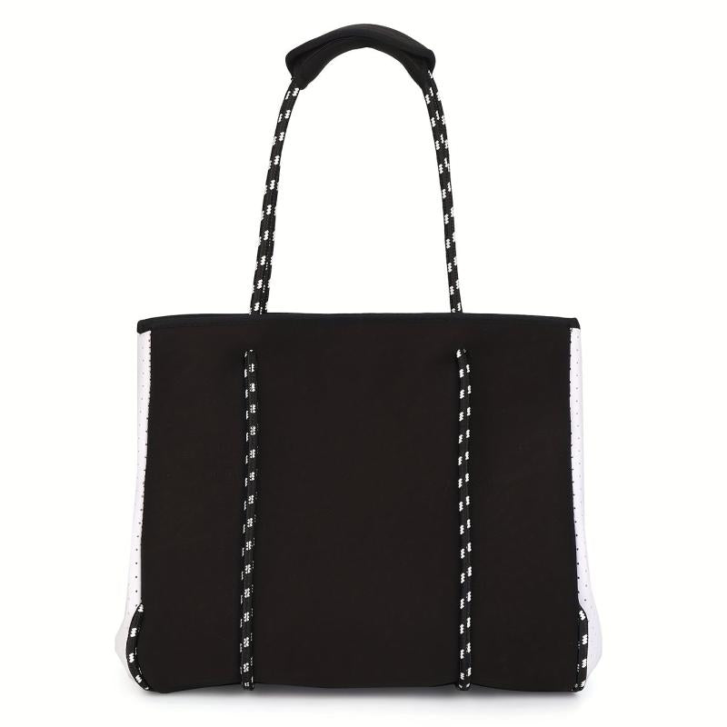 Neoprene Summer Beach Bag Large Capacity Tote Bag Contrast Shoulder Bag