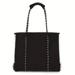 Neoprene Summer Beach Bag Large Capacity Tote Bag Contrast Shoulder Bag