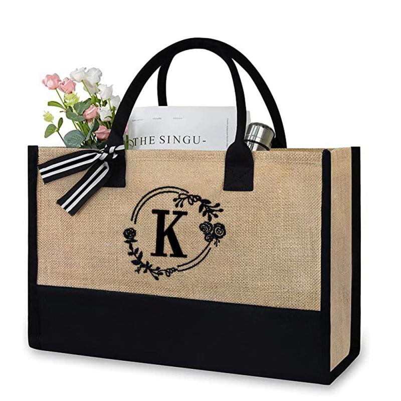 Large Capacity Letter Print Satchel Bag for Work