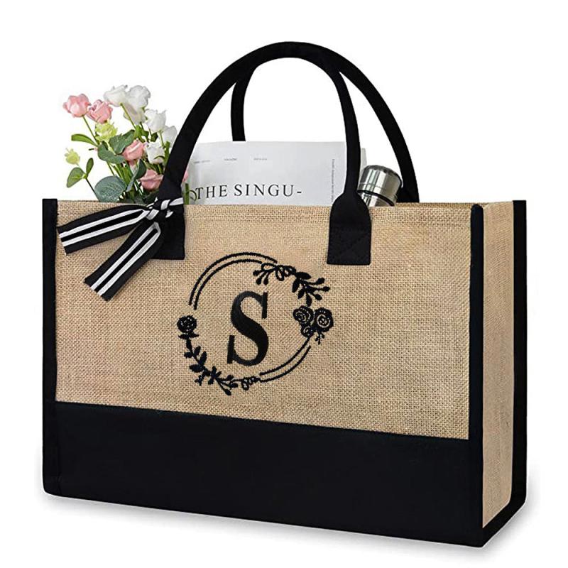 Large Capacity Letter Print Satchel Bag for Work