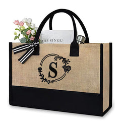 Large Capacity Letter Print Satchel Bag for Work