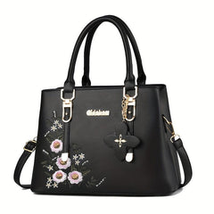 Floral Pattern Satchel Tote Bag Women's Shoulder Handbag