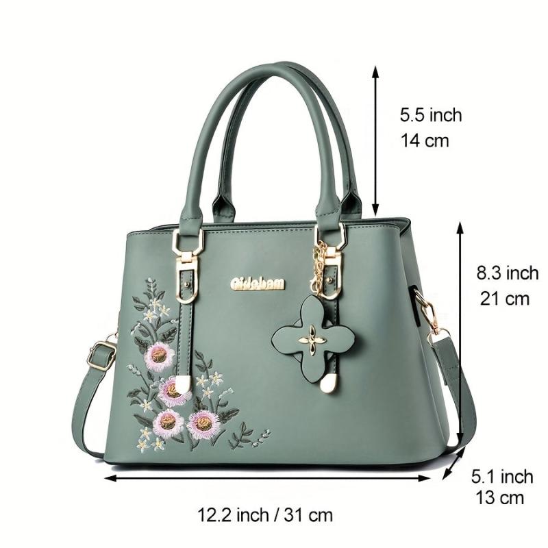 Floral Pattern Satchel Tote Bag Women's Shoulder Handbag