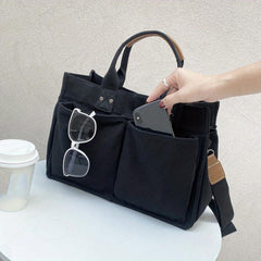 Large Capacity Canvas Tote Bag Lightweight Shoulder Bag