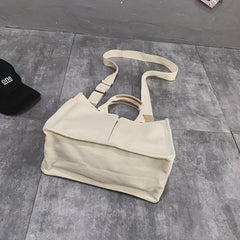 Women's Canvas Minimalist Tote Bag Lightweight Shoulder Bag