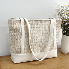 Large Capacity Beach Shoulder Bag Women Vacation Style Handbag