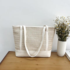 Large Capacity Beach Shoulder Bag Women Vacation Style Handbag