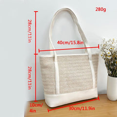 Large Capacity Beach Shoulder Bag Women Vacation Style Handbag