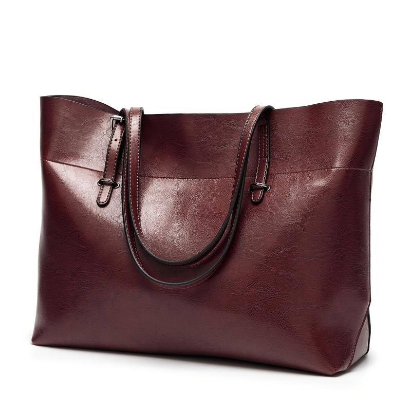 Large Capacity Shoulder Bag Faux Leather Sling Bag With Zipper
