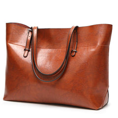 Large Capacity Shoulder Bag Faux Leather Sling Bag With Zipper