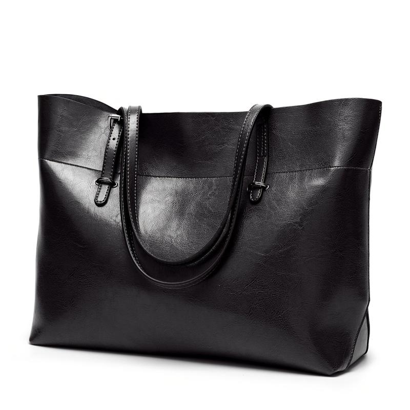 Large Capacity Shoulder Bag Faux Leather Sling Bag With Zipper