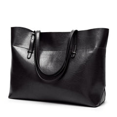 Large Capacity Shoulder Bag Faux Leather Sling Bag With Zipper