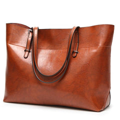 Large Capacity Shoulder Bag Faux Leather Sling Bag With Zipper