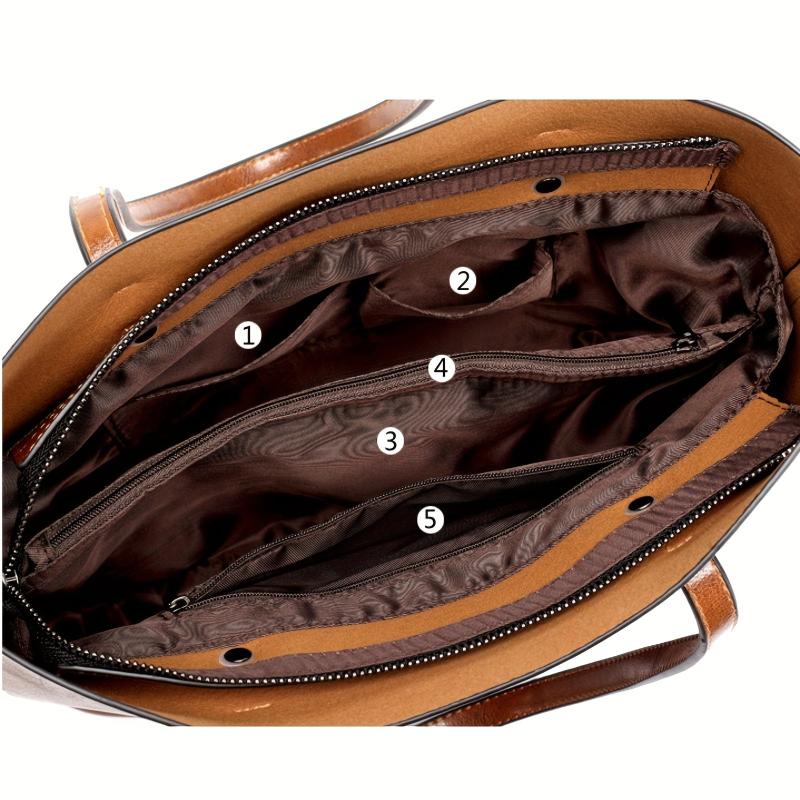 Women Handbags Tote Bag Soft Leather Large Capacity Casual Shoulder Work Bag