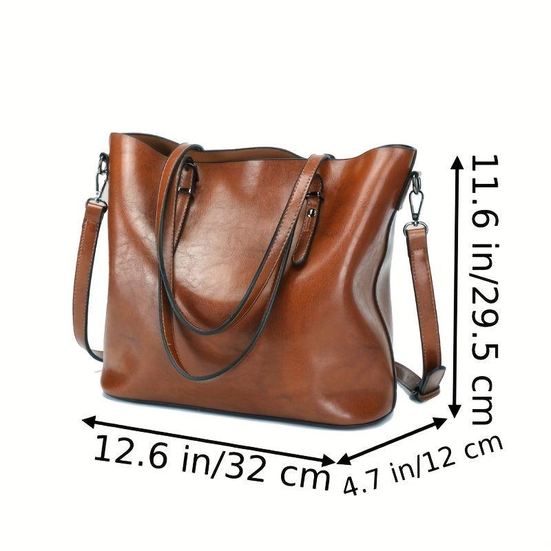 Women Handbags Tote Bag Soft Leather Large Capacity Casual Shoulder Work Bag