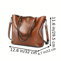 Women Handbags Tote Bag Soft Leather Large Capacity Casual Shoulder Work Bag