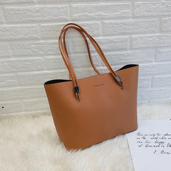 Large Capacity PU Leather Tote Handbag for Women
