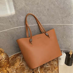 Large Capacity PU Leather Tote Handbag for Women
