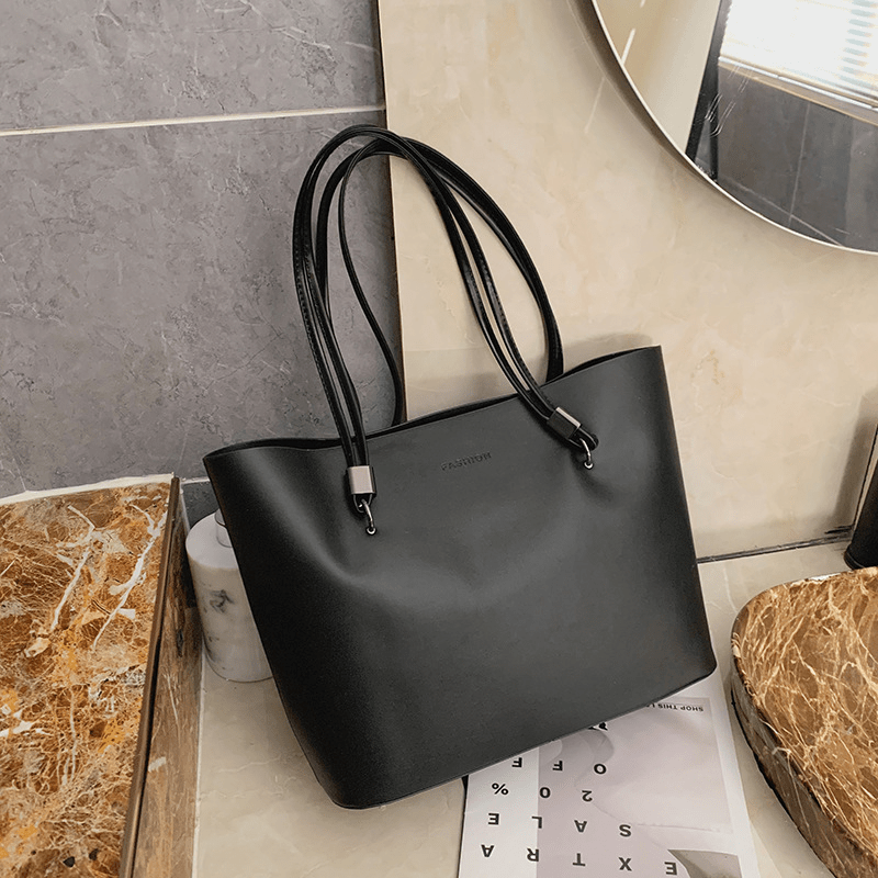 Large Capacity PU Leather Tote Handbag for Women