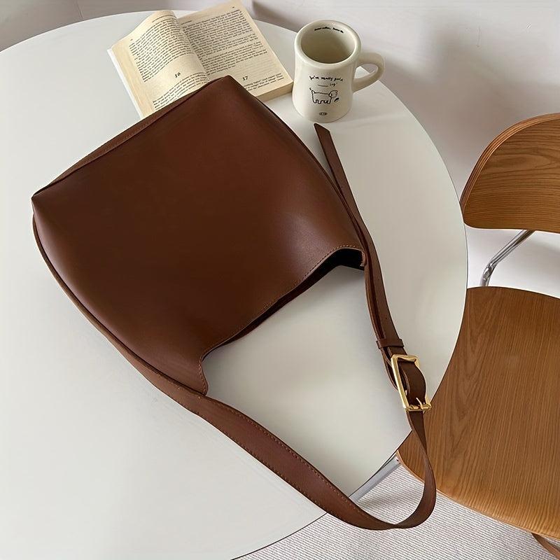 Solid Crossbody Bag Minimalist Design for Work