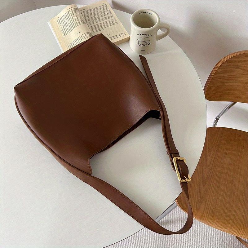 Solid Crossbody Bag Minimalist Design for Work