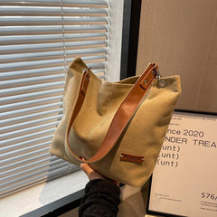 Stylish Canvas Tote Bag for Women - Large Capacity Handbag for Work & Shopping