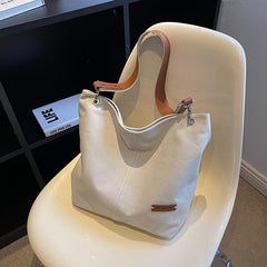Stylish Canvas Tote Bag for Women - Large Capacity Handbag for Work & Shopping