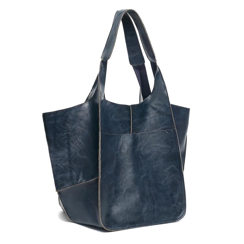 Vintage Pattern Shoulder Bag Faux Leather Work Tote Bag