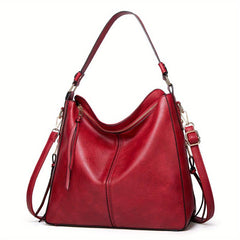 Women's Vintage Hobo Tote Bag Large Capacity Solid Shoulder Bag