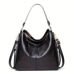 Women's Vintage Hobo Tote Bag Large Capacity Solid Shoulder Bag