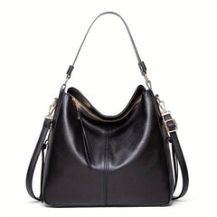 Women's Vintage Hobo Tote Bag Large Capacity Solid Shoulder Bag