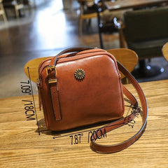 Vintage Square Shoulder Bag Solid Purse Crossbody Bag