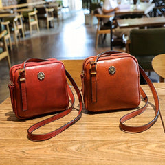 Vintage Square Shoulder Bag Solid Purse Crossbody Bag