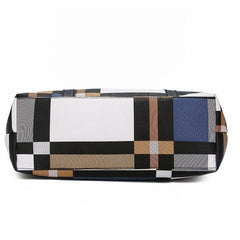 Colorblock Tote Bag Large Capacity Shoulder Bag Casual Handbag