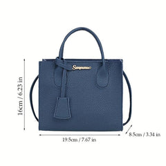 Mini Satchel Crossbody Bag PU Leather Textured Versatile Shoulder Bag