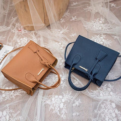 Mini Satchel Crossbody Bag PU Leather Textured Versatile Shoulder Bag