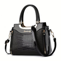 Crocodile Pattern Satchel Purse Tote Bag Crossbody Bag