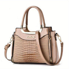 Crocodile Pattern Satchel Purse Tote Bag Crossbody Bag