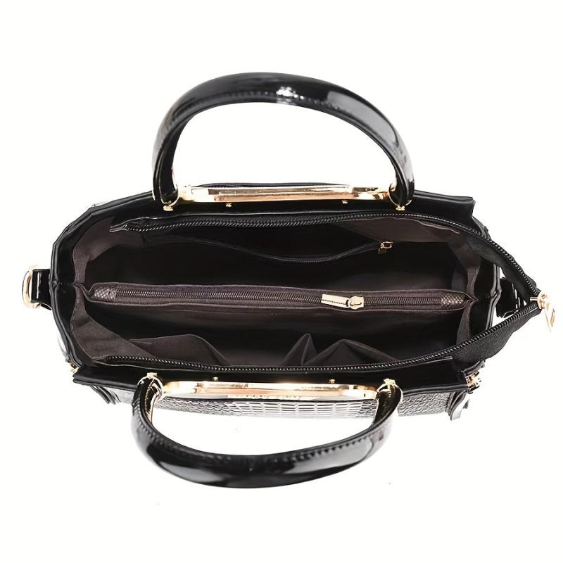 Crocodile Pattern Satchel Purse Tote Bag Crossbody Bag