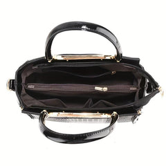 Crocodile Pattern Satchel Purse Tote Bag Crossbody Bag
