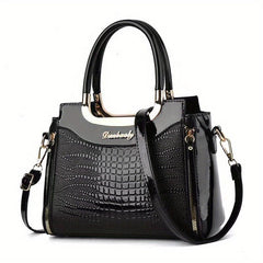 Crocodile Pattern Satchel Purse Tote Bag Crossbody Bag