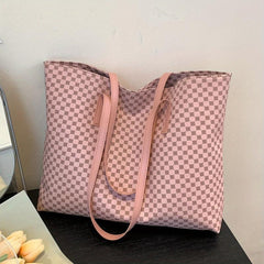 Vintage Geometric Print Tote Bag Large Capacity Handbag