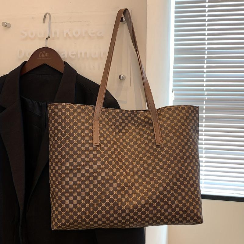 Vintage Geometric Print Tote Bag Large Capacity Handbag