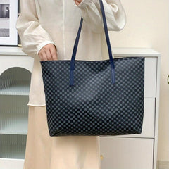 Vintage Geometric Print Tote Bag Large Capacity Handbag